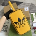 Adidas x Gucci mini top handle bag 702387 Yellow leather