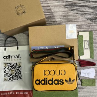 Adidas x Gucci small shoulder bag 702427 Yellow leather