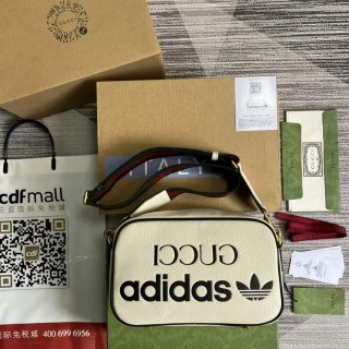 Adidas x Gucci small shoulder bag 702427 White leather