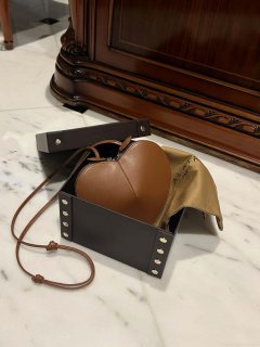 Alaia AA1P003C0Y75 LE Coeur Bag In Calfskin Brown