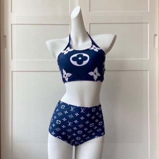 Louis Vuitton Women’s LV ESCALE BIKINI TOP 1A7SFU Navy