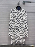 LV 1A9BVM Louis Vuitton Slanted Signature Sporty Mini Dress Black /White