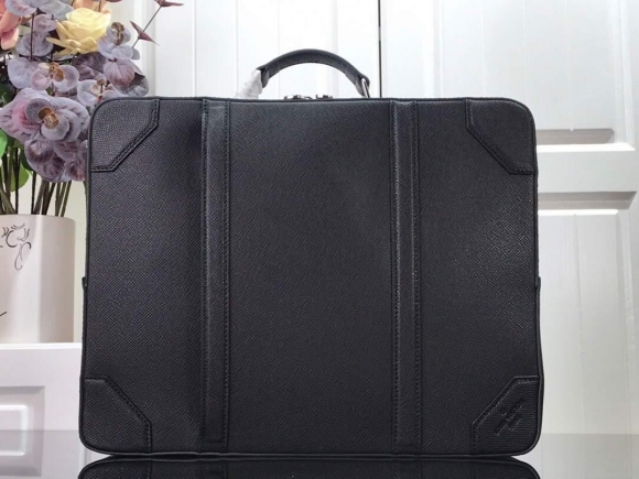 LV M30769 Louis Vuitton Briefcase Backpack Taiga Black