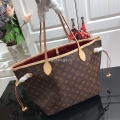 LV M41177 Louis Vuitton Neverfull MM Monogram M41178 Bag Red