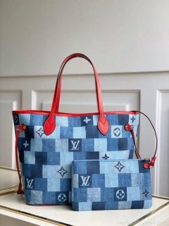 LV M44918 Louis Vuitton Lvxlol Neverfull MM Bag M45201 Monogram Blue