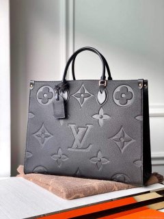 LV M44925 Louis Vuitton Onthego GM M45595 Bag Monogram Empreinte Leather Black