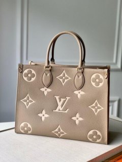 LV M45494 Louis Vuitton ONTHEGO MM Bag M45495 Cream and Beige