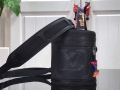 LV M45604 Louis Vuitton 2054 Expandable Polochon Bag Black