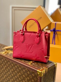 LV M45660 Louis Vuitton Onthego Pm Tote M45653 Bag Red