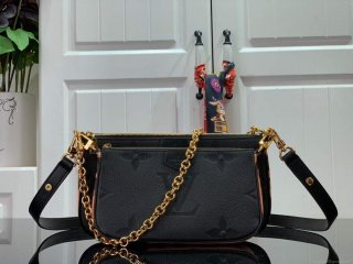 LV M45777 Louis Vuitton M80447 M80399 Multi Pochette Accessoires Bag Black