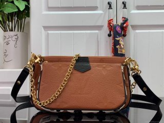 LV M45777 Louis Vuitton M80447 M80399 Multi Pochette Accessoires Bag Tan