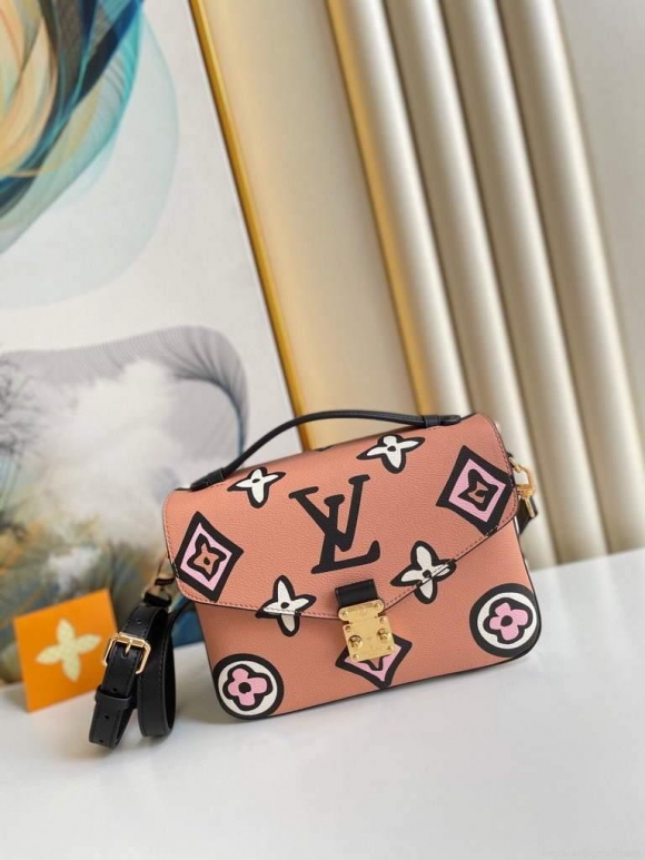 LV M45823 Louis Vuitton M45596 Pochette Metis Bag Arizona Beige