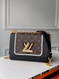 LV M50282 Louis Vuitton M57517 Twist MM shoulder Epi bag Black and Monogram