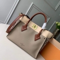 LV M53825 Louis Vuitton M53826 on My Side High end Leathers Tote bag Galet Grey