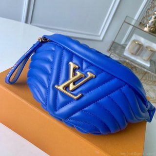 LV M55528 Louis Vuitton New Wave Leather Bumbag M53861 Blue