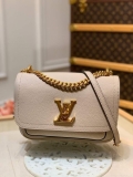 LV M57072 Louis Vuitton M57067 Lockme Chain PM Shoulder Bags in Greige