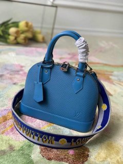 LV M57426 Louis Vuitton Alma BB Handbag Blue