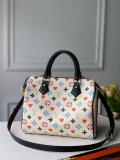 LV M57466 Louis Vuitton GAME ON Speedy Bandouliere 25 Bag White