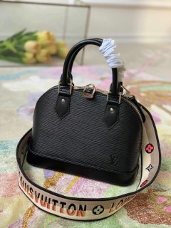 LV M57540 Louis Vuitton Alma BB Handbag Black