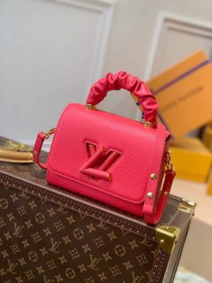 LV M58691 Louis Vuitton Twist PM Leathers Handbag Pondichery Pink