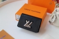 LV M68682 Louis Vuitton Twist Multicartes Wallet Epi Leather Black