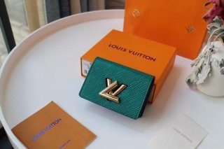 LV M68682 Louis Vuitton Twist Multicartes Wallet Epi Leather Green