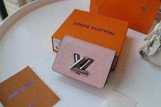 LV M68682 Louis Vuitton Twist Multicartes Wallet Epi Leather Pink