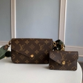 LV M80091 Louis Vuitton Felicie Strap Go Monogram Bag Green