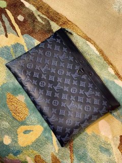 LV M80425 Louis Vuitton Discovery Pochette GM Bag Navy Blue