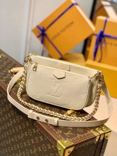 LV M80447 Louis Vuitton M80399 Multi Pochette Accessoires Bag Creme