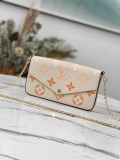 LV M80498 Louis Vuitton Félicie Pochette Bag Cream