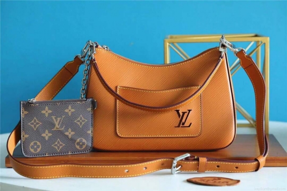 LV M80794 Louis Vuitton Marelle Epi Handbag M80689 M80688 Honey Gold