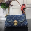 LV M95050 Louis Vuitton Monogram Denim Shoulder Bag Blue