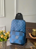 LV N40403 Louis Vuitton Avenue Sling Bag Men N41719 Backpacks Damier Graphite Blue