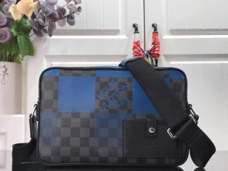 LV N40408 Louis Vuitton Alpha Messenger Bag N40421 Blue Damier Graphite