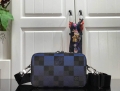 LV N60414 Louis Vuitton Alpha Wearable Wallet N60418 Blue Damier Graphite