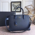 Prada 1BA153 Large Saffiano Leather Handbag In Navy Blue