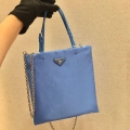 Prada 1BA252 Nylon Handbag Blue