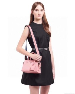 Prada 1BA269 Saffiano Leather Prada Monochrome Bag Pink