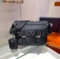 Prada Medium Nylon Shoulder Bag 1BD671 Black