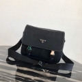 Prada Nylon and Saffiano Leather Bag with Strap 2VD769 Black