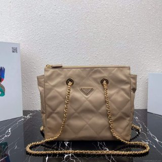 Prada Nylon Vintage Chain Stray Bag 1BD621 Apricot