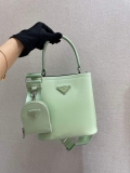 Prada Panier ostrich leather 1BA319 Bag Green