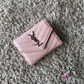 YSL 403943 Yves Saint Laurent Compact Tri-Fold Wallet Pink