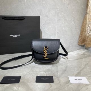 YSL 619740 Yves Saint Laurent Kaia Small Satchel in Smooth Leather Black