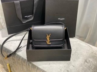 YSL 634305 Yves Saint Laurent Solferino Box Medium Black