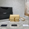 YSL 634306 Yves Saint Laurent Solferino Box Small Shoulder Handbag Apricot