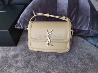 YSL 634306 Yves Saint Laurent Solferino Box small Shoulder Handbag Beige