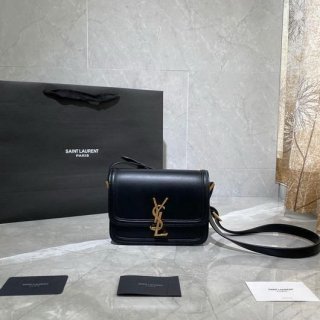 YSL 634306 Yves Saint Laurent Solferino Box Small Shoulder Handbag Black