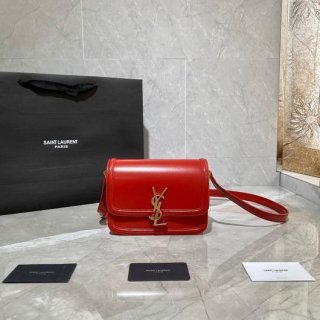 YSL 634306 Yves Saint Laurent Solferino Box Small Shoulder Handbag Red